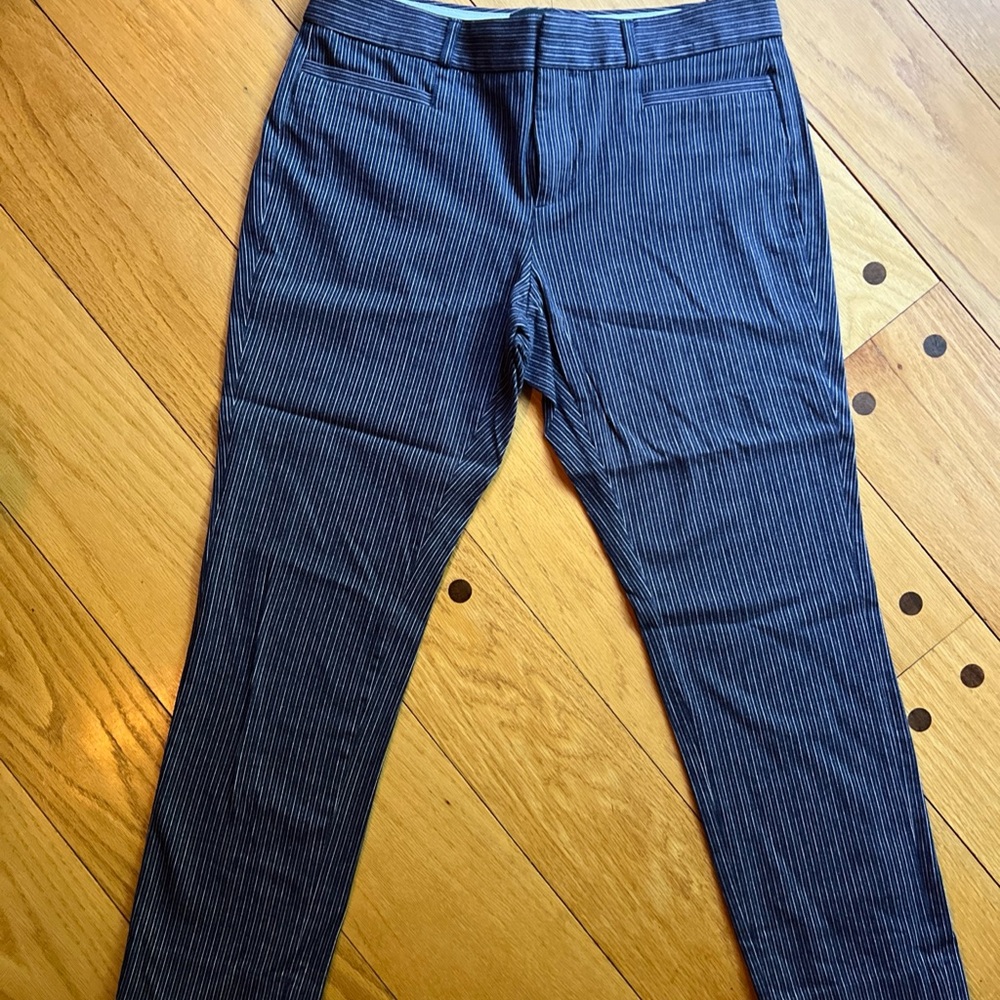 Banana Republic Navy Striped Dress Pants